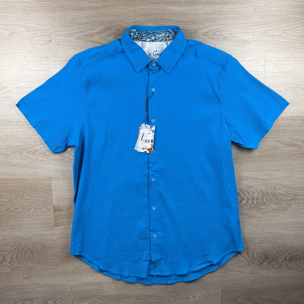 NWT Robert Graham Piers Classic Fit Stretch Button Up Shirt L